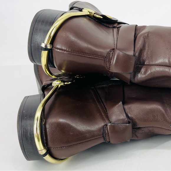 ✨*Flawed*Target Merona Brown Riding Style Knee High Boots Equestrian - Picture 16 of 16